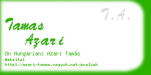 tamas azari business card